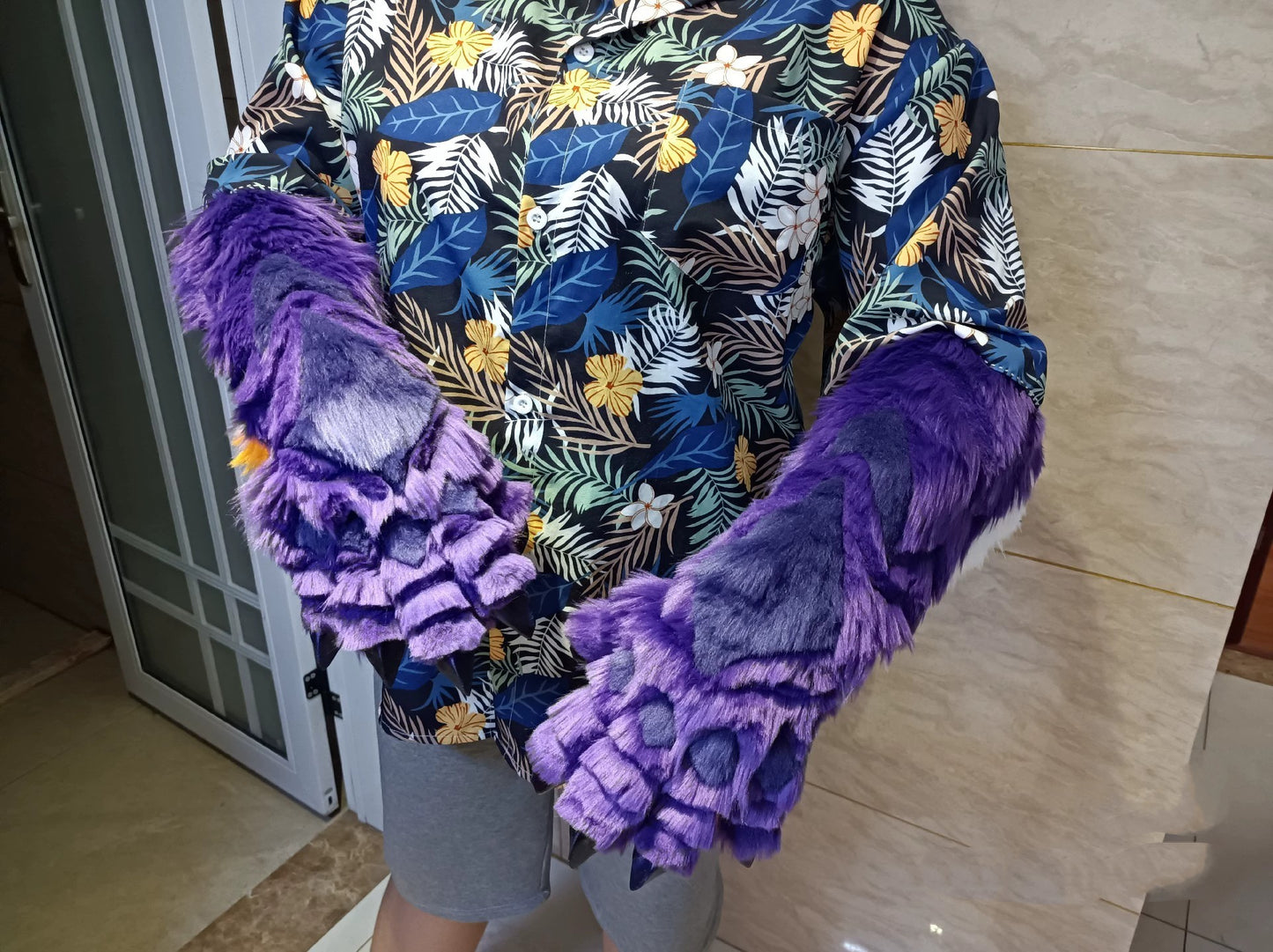 Blue Dragon-Scale paws Customizable Colors furry fursuit paws fursuiter furries