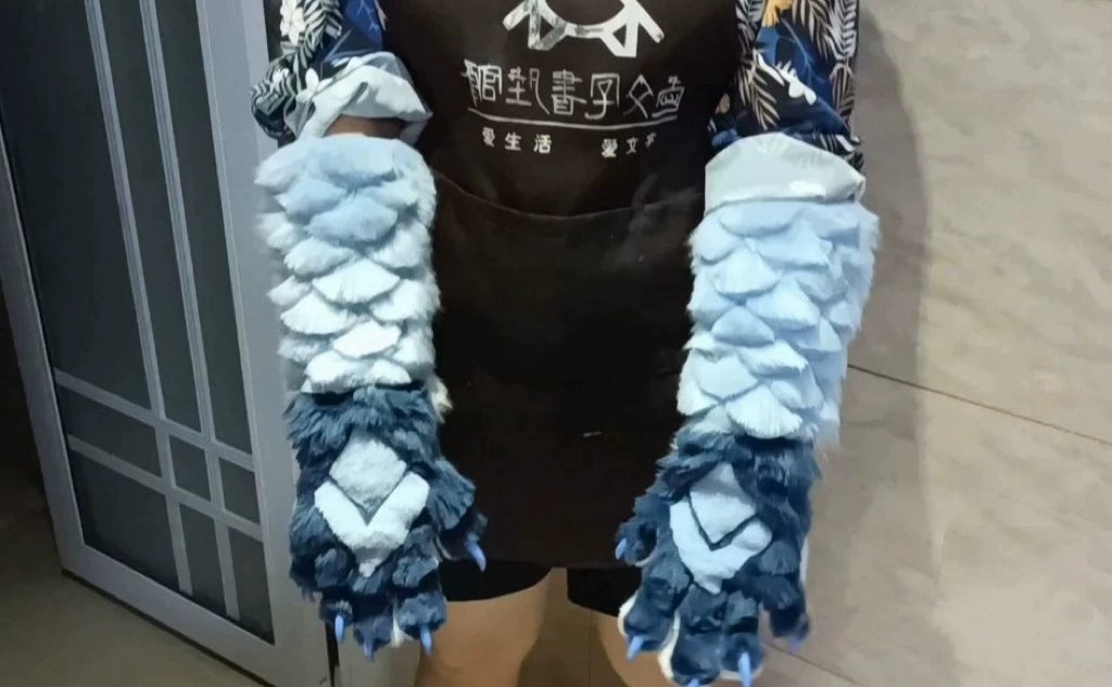 Blue Dragon-Scale paws Customizable Colors furry fursuit paws fursuiter furries