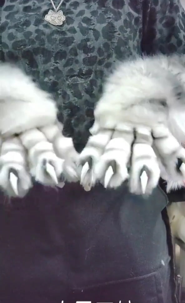Realistic White Tiger Paws furry fuirsuit  paws  Customizable Colors