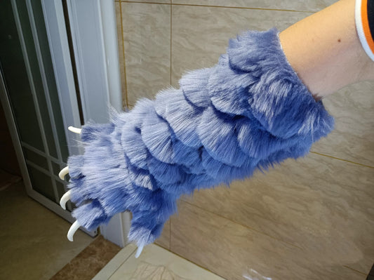 Blue Dragon-Scale paws  Customizable Colors  furry  fursuit paws  fursuiter furries
