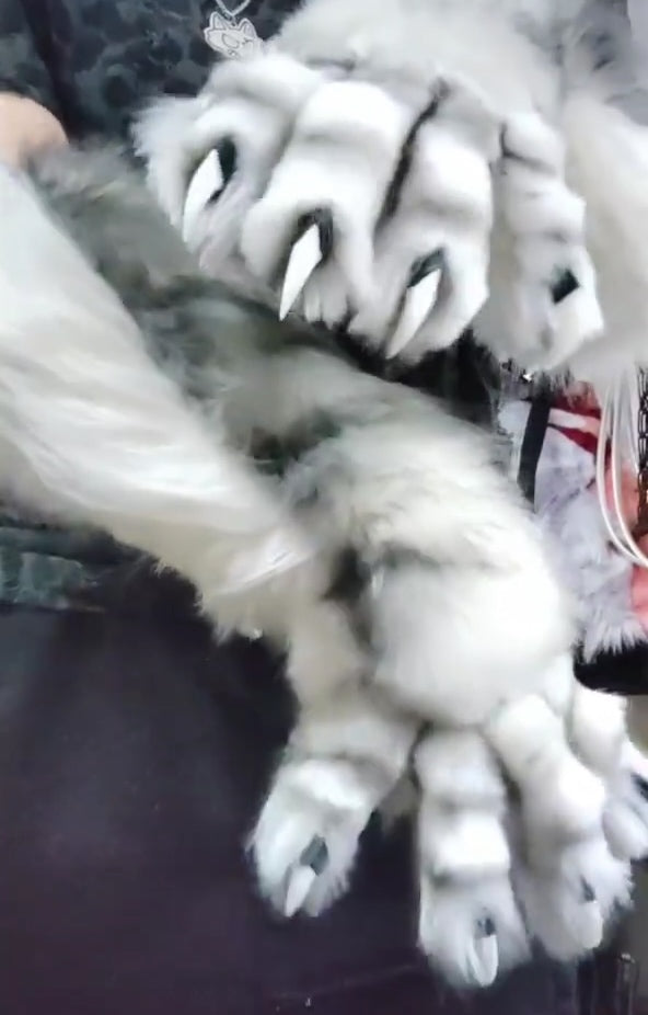 Realistic White Tiger Paws furry fuirsuit  paws  Customizable Colors